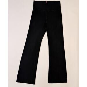 Hard Tail Forever Pants Womens Large Black Foldover Bootcut Yoga Lounge Stretch